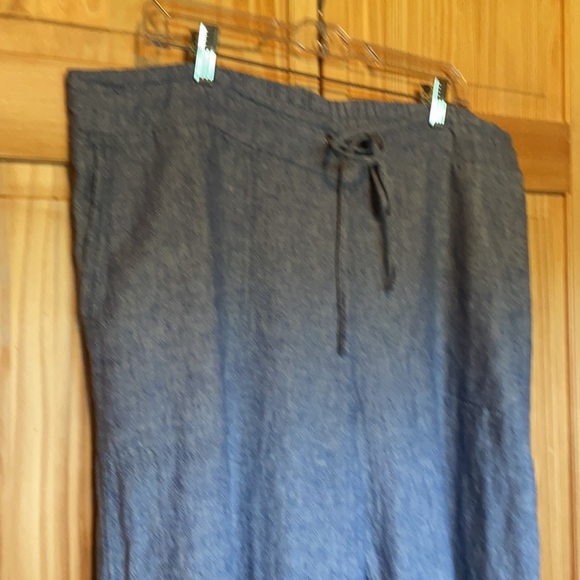 Blue linen pants - Picture 2 of 10